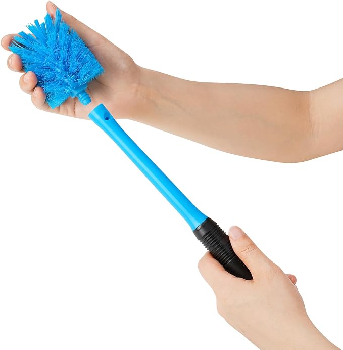 MOSOLAN 2-in-1 Bottle Brush Refills, 3 Pack Replacement Brush Heads, Breezy Blue