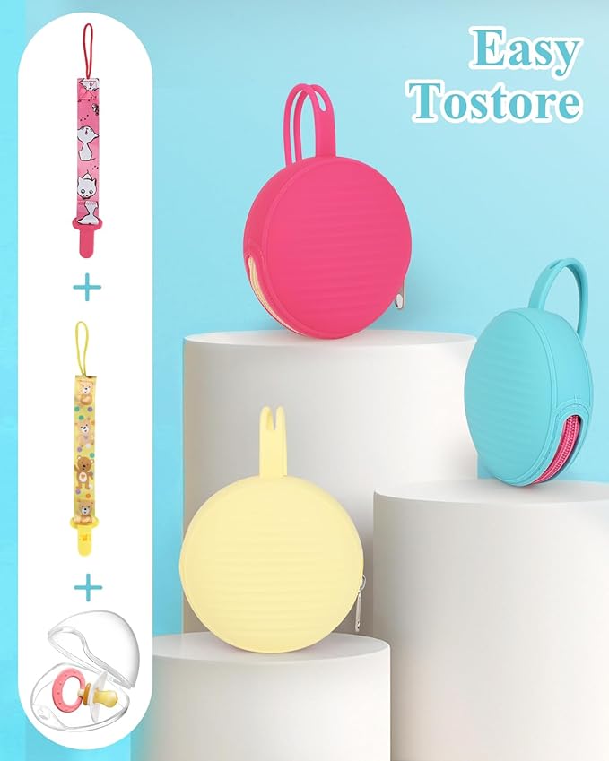 Pacifier Case,Pacifier Holder Case/Pacifier Holder/BPA Free Traveling Baby Essentials Set
