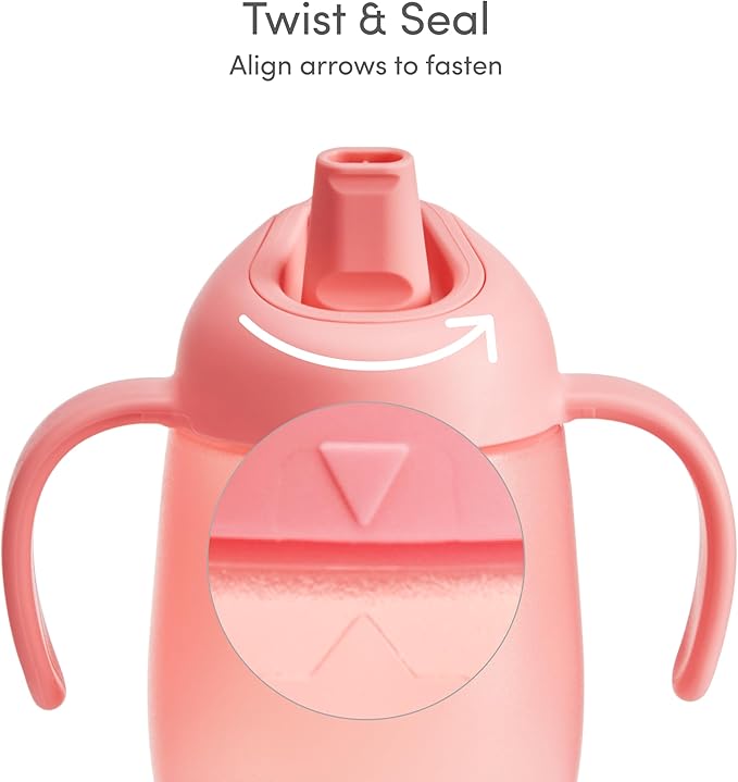 Munchkin Simple Clean Trainer Sippy Cup with Handles, 6+ Months, 7 Ounce, Blue/Pink