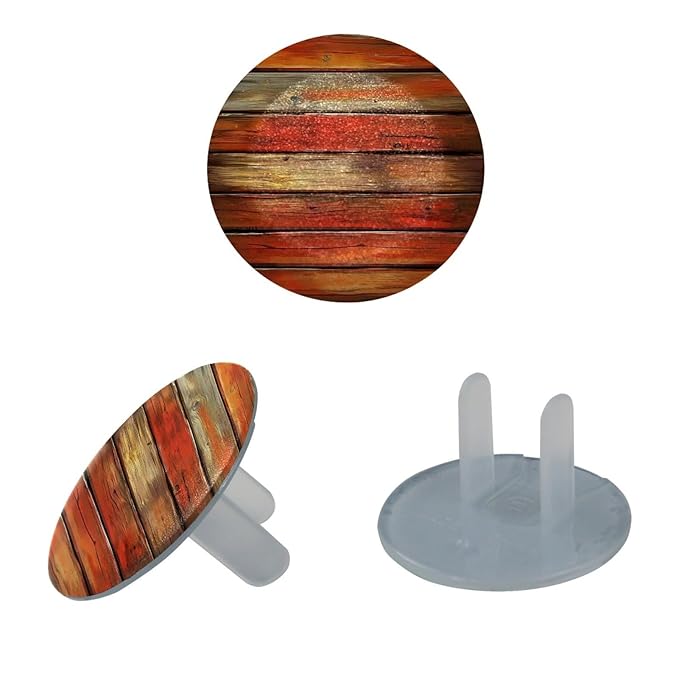 Wooden (1) Outlet Covers Baby Proofing Child Proof Plug Covers for Electrical Outlets Easy Install Outlet Plug Covers