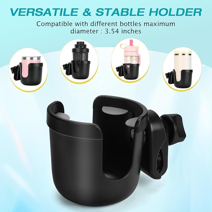ZHCHG Wheelchair Cup Holder, Rollator Cup Holder, Drink Holder for Walker, Scooter and Stroller