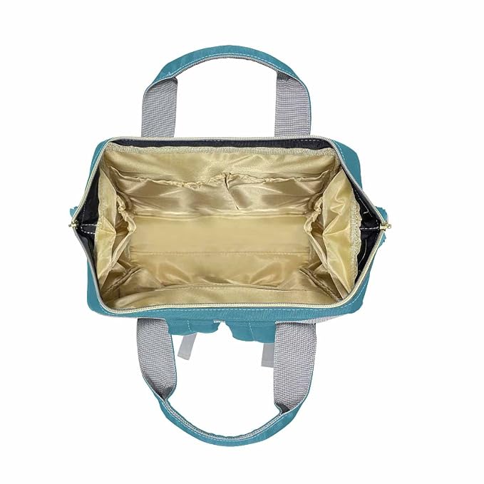 InterestPrint Personalized Diaper Bag with Name Custom Blue Gradient Monogram Nursing Bag Customized Logo Text Shoulder Bag Backpack Casual Daypack Bag for Sister BFF Shopping Present