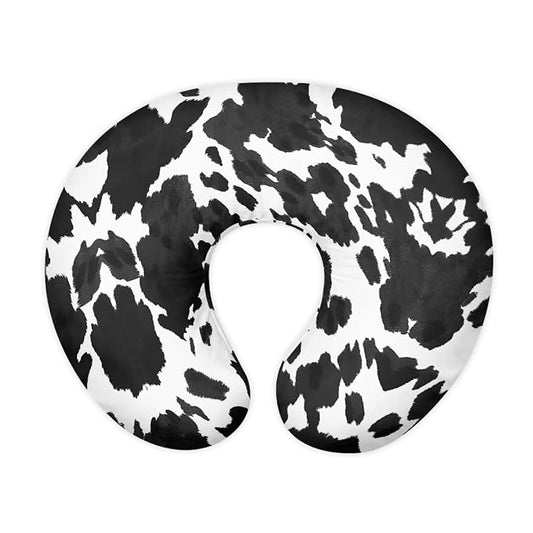 Jeiento Baby Nursing Pillow Cover for Girls Cow Print Breastfeeding Pillow Slipcover Ultra Soft Feeding Pillow Covers,Fits Naked Nursing Pillow