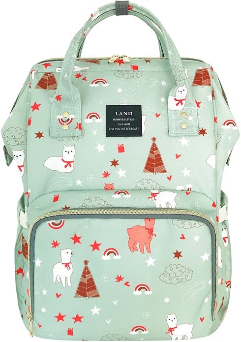 Land diaper bag multi-function waterproof travel backpack nappy bags insulated compartment pockets wipes pocket