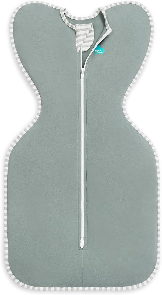 Love to Dream Swaddle Up Viscose from Bamboo, Arms Up Position, Soft and Sustainable Bamboo Fabric, Versatile Wearable Blanket, 1.0 TOG (20-24°C) Ideal for Moderate Temps, Small 8-13lbs, Deep Olive