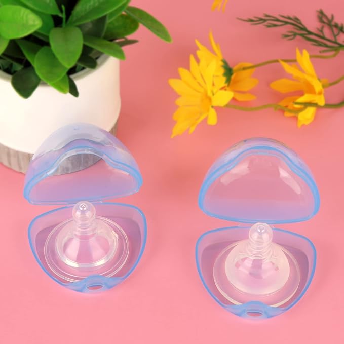 Accmor Pacifier Case, Pacifier Holder Case, Pacifier Container for Travel, BPA Free,Transparent Blue, 4 Pack