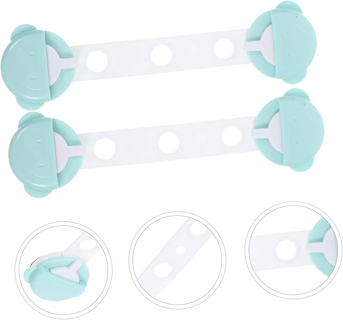 3pcs Boy Girl Safety Cabinet Locks Durable Soft Easy Install Proofing Furniture Locks for Cabinets Fridge Green Prevents Access to Harmful Items