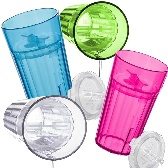Reflo Smart Cup Bundle (Assorted 4 Colors) Open Mouth Transition Cup for Baby-Led Weaning, Montessori-Inspired Design, Slow-Spill Flow-Control, Made in USA, BPA-Free, E-Guide via QR Code