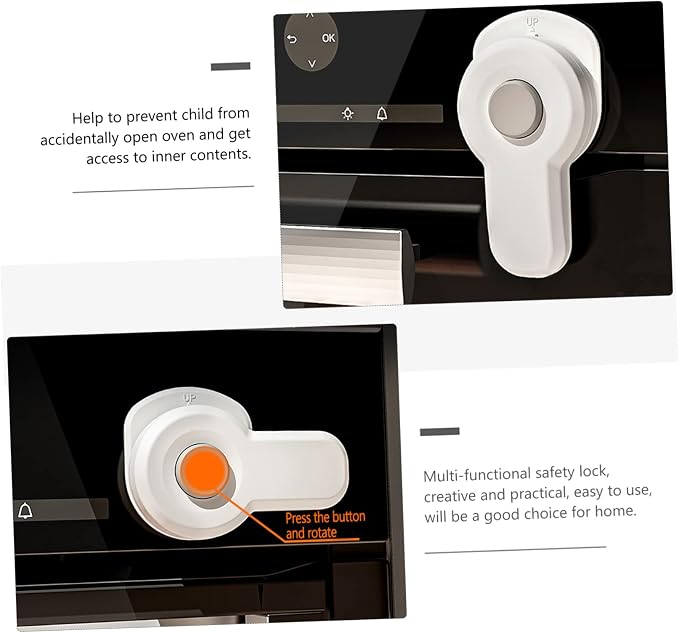 8pcs Safety Oven Lock Childproof Oven Lock for Boys and Girls Access Easy One-handed Safety