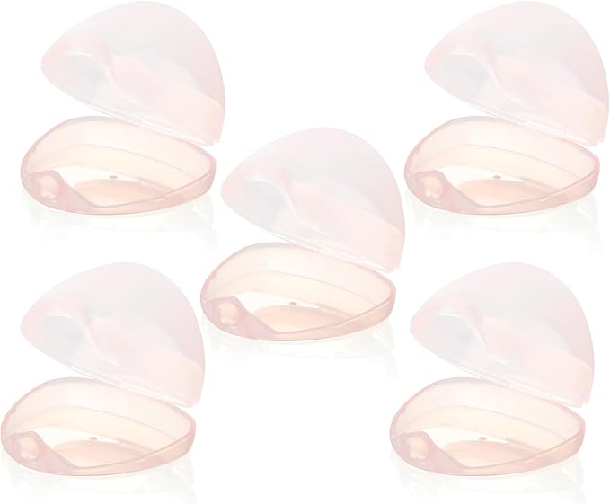 PandaEar 5 Pack Baby Pacifier Case for Diaper Bag, Container Boxes for Travel, Universal Accessories Holders, BPA Free, Pink