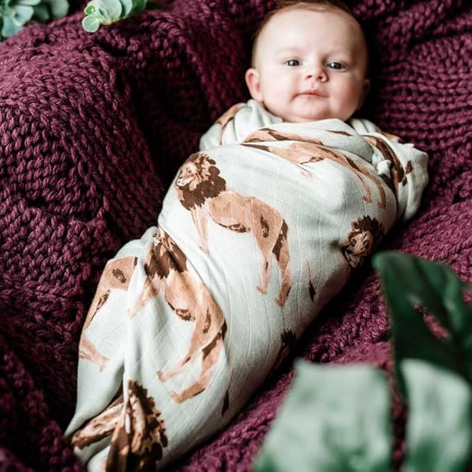 Milkbarn Baby Swaddle Blanket - Soft, Breathable & Gentle Material - Nursery Swaddling Blankets for Boys and Girls, Bumblebee