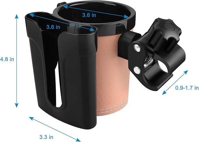 Accmor Stroller Cup Holder with Phone Keys Holder, 3-in-1 Universal Cup Holder, Drinks Bottle Holder for Stroller, Bike, Wheelchair, Walker, Scooter