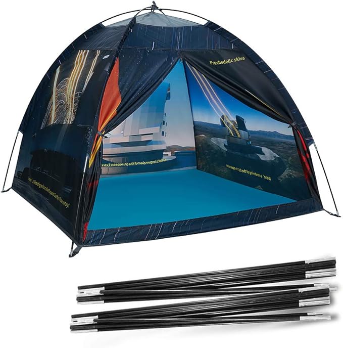 Kids Play Tent Poles Replacement Poles for Child Tent Fiberglass Poles for Space World/Galaxy/Observatory/Dinosaur Style,Length 112"