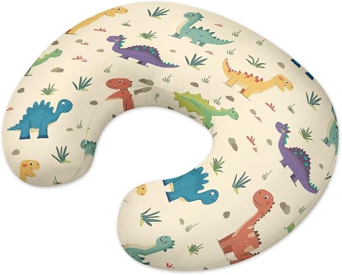 Dinosaur Leaves Nursing Pillow and Positioner Detachable Newborn Original Breastfeeding Slipcover Case U-Shaped Head Support Protector Cushion Easy Care
