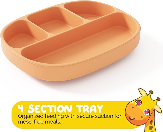 Baby Feeding Set in Apricot Color Complete BLW Supply Essentials (7 Piece Set)