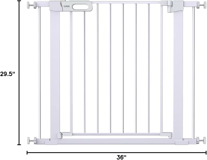 Ciays 29.5” to 37.8” Safety Baby Gate, Extra Wide Auto-Close Dog Gate for Stairs, Easy Walk Thru Indoor Pet Gate for Doorways and Rooms, 36in Tall