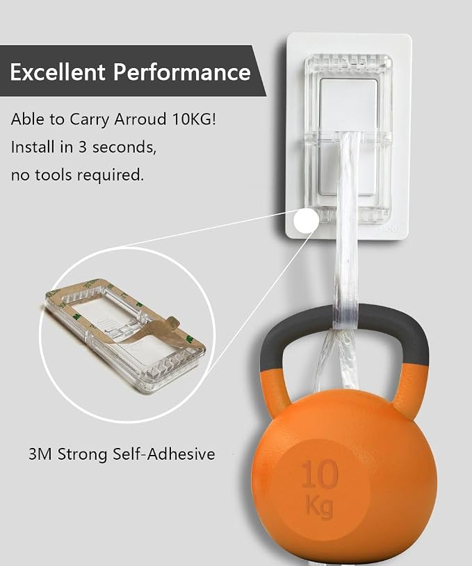 Light Switch Guard for Screwless Wall Plate, ILIVABLE Child Proof Self-Adhesive Rocker Switches Cover Prevents Kids or Accidental Turned On/Off Switch While Allowing Access (Clear, 2 Pack)