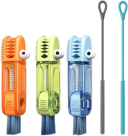 3 in 1 Cup Lid Cleaning Brush, 2026 New Bottle and Straw Brush Cleaning Set, Multifunctional Bottle Brush Cleaner, Crevice Cleaning Brush Tools for Gap Tight Spaces, Home Kitchen Gadgets (3PC B)