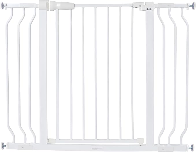 BalanceFrom 29.1-43.3" Easy Walk-Thru Baby and Pet Safety Gate with Hold-Open and Auto-Close ??Adjustable Steel Barrier for Stairs, Doorways, and Hallways, No Drilling Installation