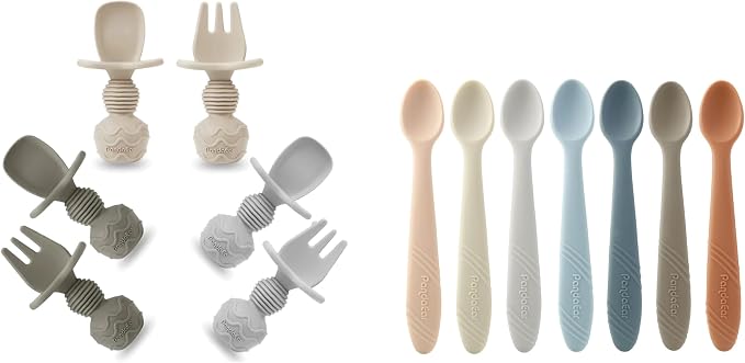 PandaEar Silicone Baby Spoons and Forks