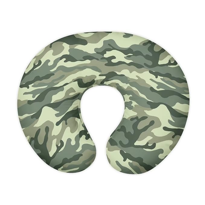 Camouflage Breast Feeding Pillow Covers, Ultra Soft Comfortable Slipcovers Stretchy Removable Cover for Breastfeeding Pillows for Baby Girl and Boy