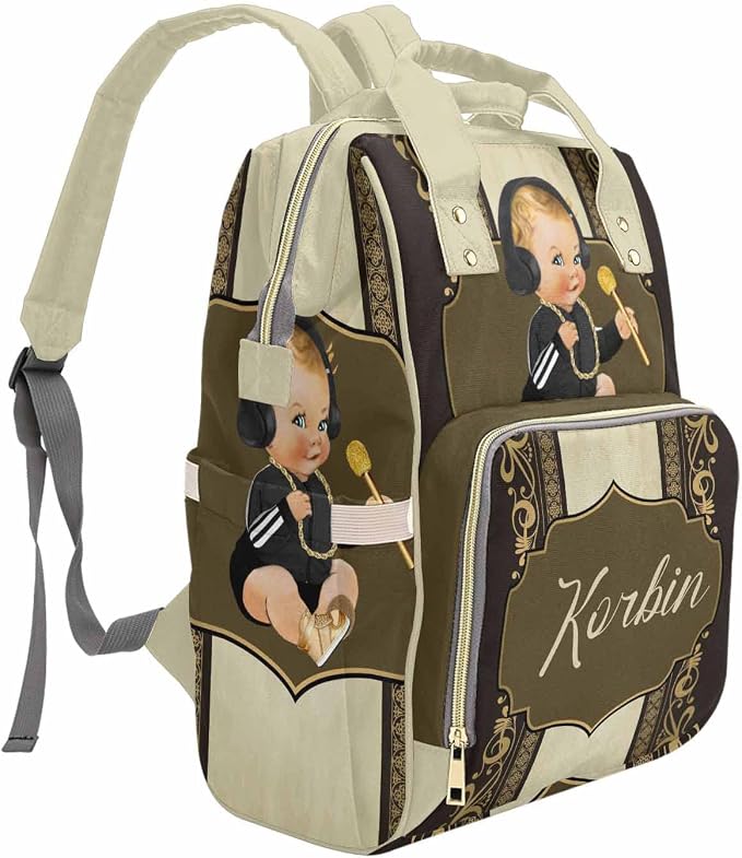 M YESCUSTOM Custom Baby Bag with Name Personalized Mommy Bag Backpack for Mom Day Customized Unisex Diaper Bag