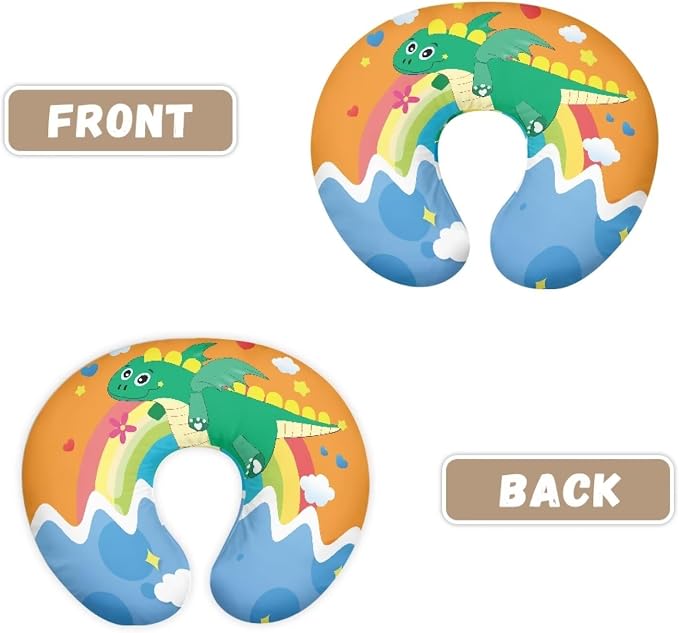 Cartoon Bottlefeeding Pillow Detachable Newborn Original Breastfeeding Slipcover Case and Positioner U-Shaped Head Support Protector Cushion Essential with Hidden Zipper Easy to Use