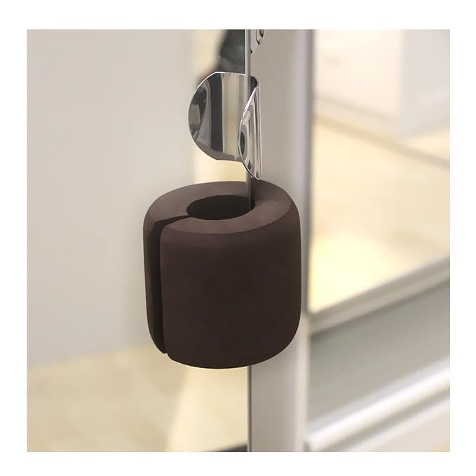Foam Door Stopper Will Prevent Baby Finger Pinch Injuries, Stop Door from Slamming, and Child & Pets from Accidentally Getting Locked in Room, 4 Pcs a Set (Soft Style)