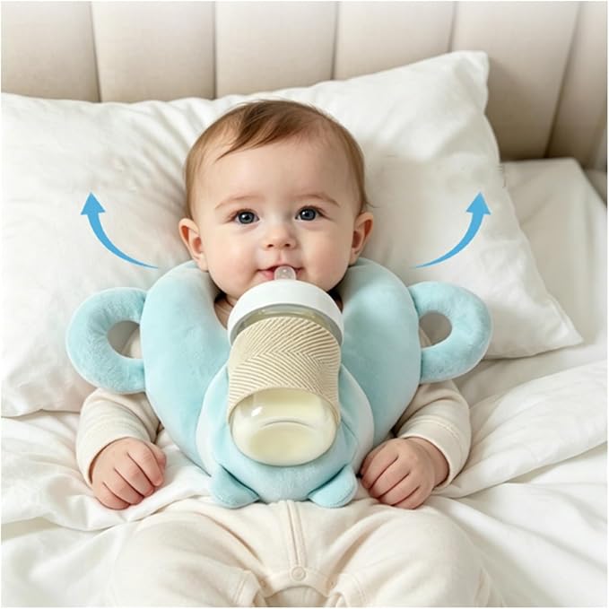 Machine Washable Bottle Holder Pillow – Ergonomic Nursing Assistant Bottle Support for Comfortable Feeding(A)