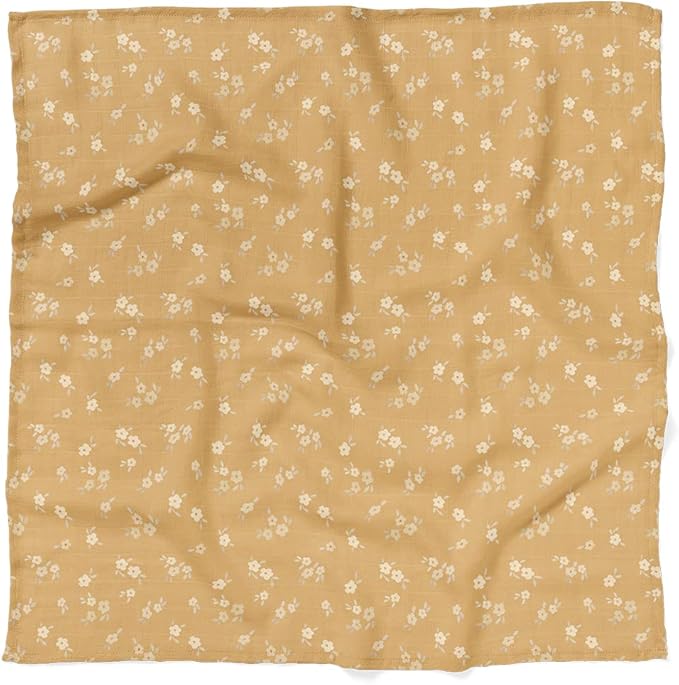 Mini Wander Swaddles for Newborns Muslin Swaddle Blankets - Breathable Soft Gender Neutral Receiving Blanket Baby Essentials | 47 x 47 Cotton - Blankets (Buttercup)