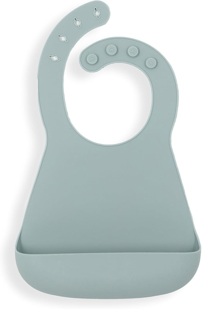 Yeah Baby Goods Silicone Baby Bib for Unrestricted Movement – Waterproof, Adjustable Toddler Silicone Bib with Food Catcher