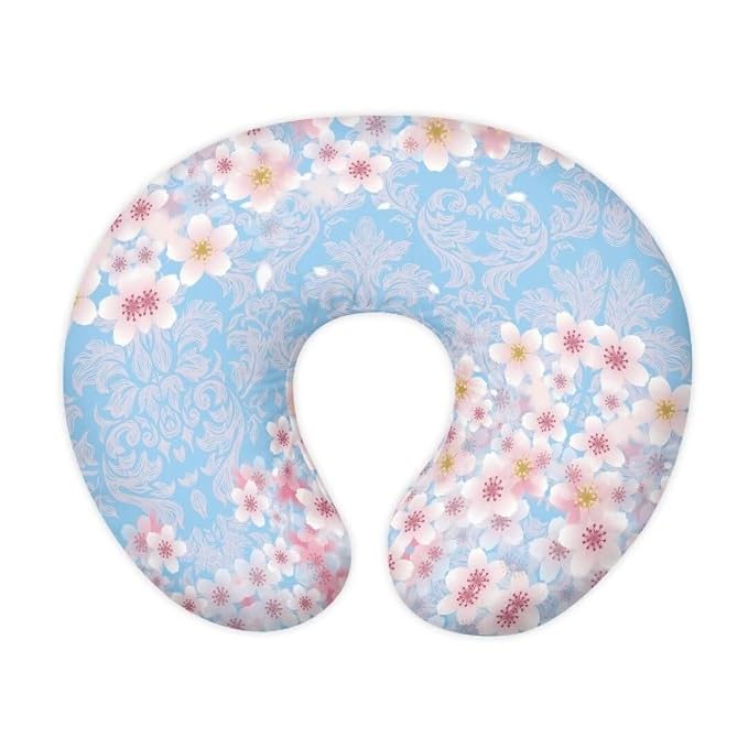 Breastfeeding Pillow Cover Boys Girls,Cherry Blossom Baby Nursing Pillow Case for Newborn, Soft Fabric Fits Snug On Infant