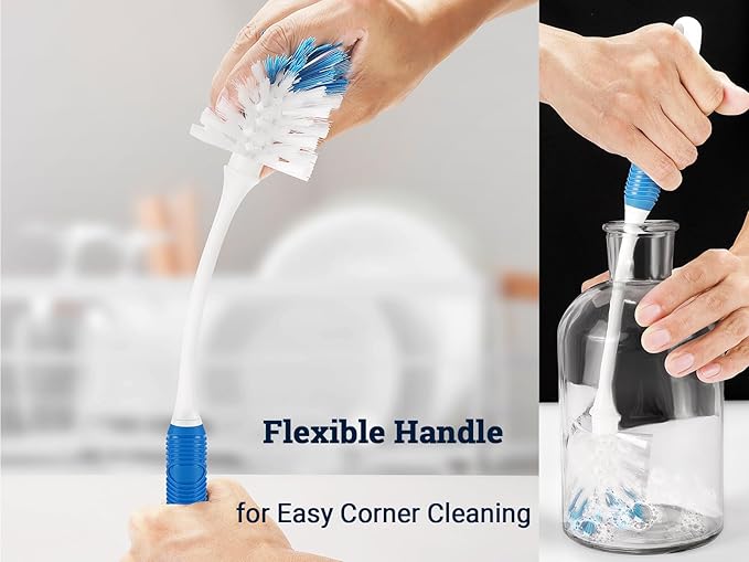 Bottle Brush Cleaner?”Long Water Bottle Brush for Tumblers, Cups, Glassware & Baby Bottles, 3 Pack