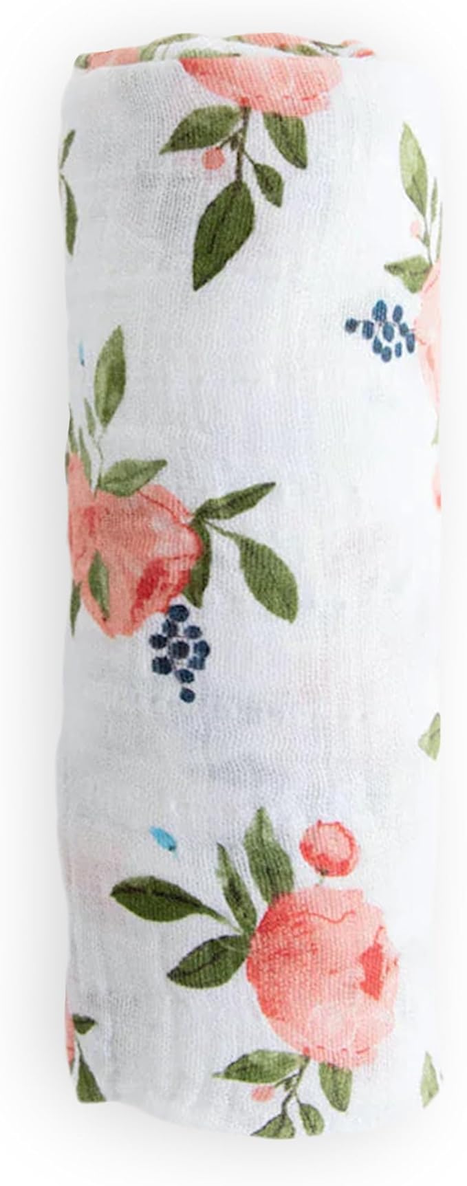 Little Unicorn Premium Cotton Swaddle Baby Blanket | Breathable Fabric | for swaddling, Play, Nursing & More (Watercolor Roses)