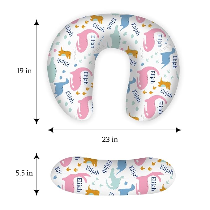 Personalized Baby Nursing Pillow Cover Custom with Name, Sports Ball Theme Customized Boy & Girl Gifts