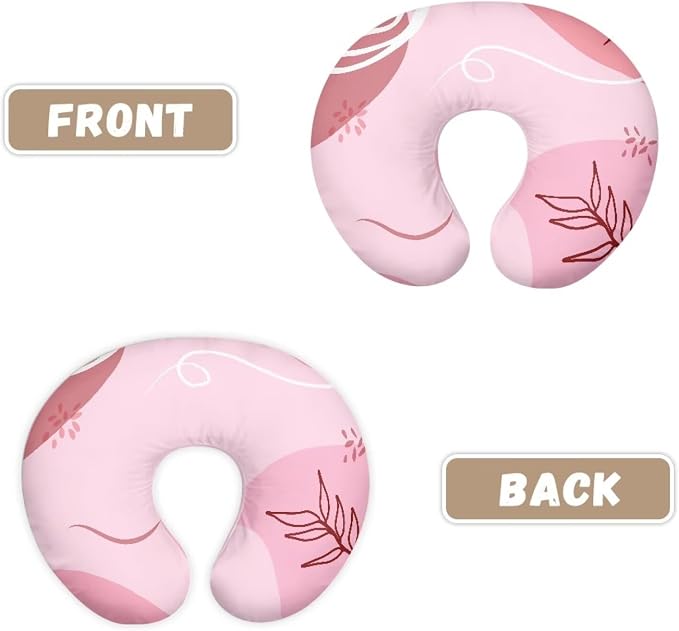 Simple Baby Nursing Pillow Cover, Ultra Soft Nursing Cover Compatible with Pillow,Washable & Breathable Nursing Slipcover，Fits The Original Support for Breastfeeding,Pink(Cover Only)