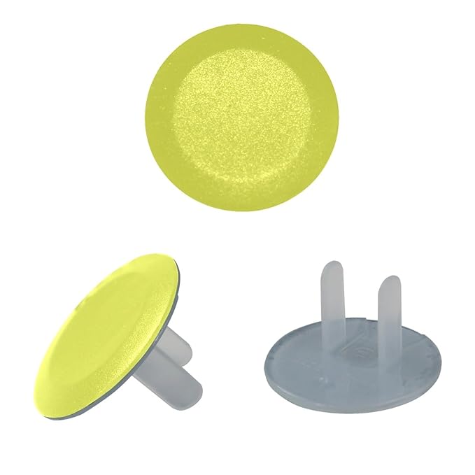 Outlet Covers (12/24 Pack)??Pure Luminous Yellow Color Outlet Plug Covers ??Baby Safety Child Proof