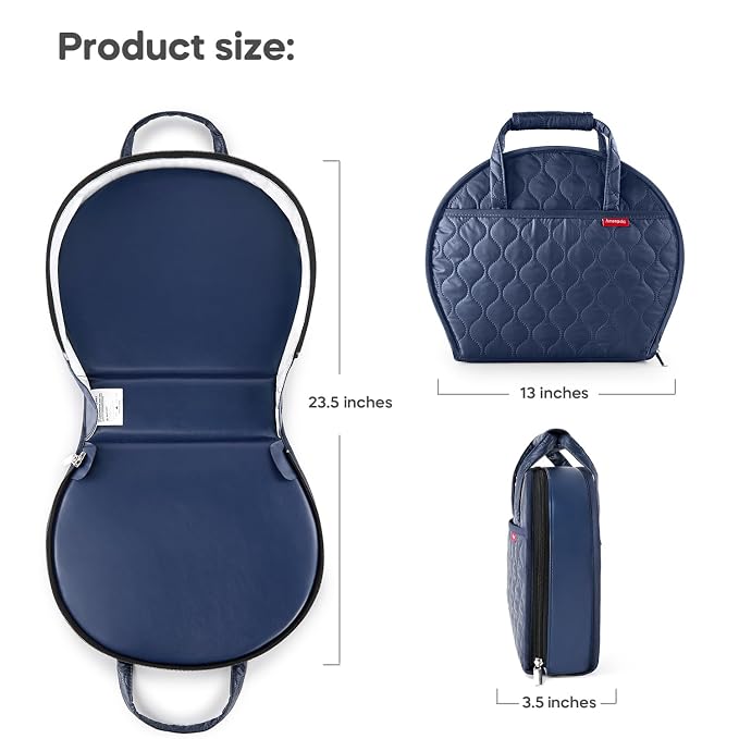 Portable Waterproof Leather Diaper Changing Pad Compact for Travel Diaper Bag, Easy Clean, Newborn Baby, Blue