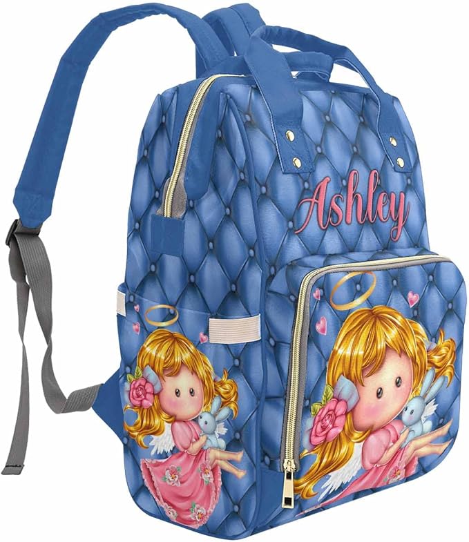 M YESCUSTOM Custom Name Diaper Bag Backpack Personalized Mommy Backpack for Women Customized Multifunctional Waterproof Casual Daypack Bag