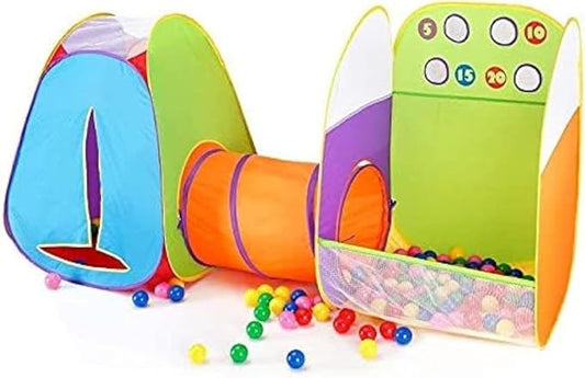 Alvantor® Kids Tent Play Tent Fun Toss It Game Zone 3-in-1 Pop Up Play Tunnel Indoor Outdoor Great Game & Toy Gift for Children (Include 4 Balls)