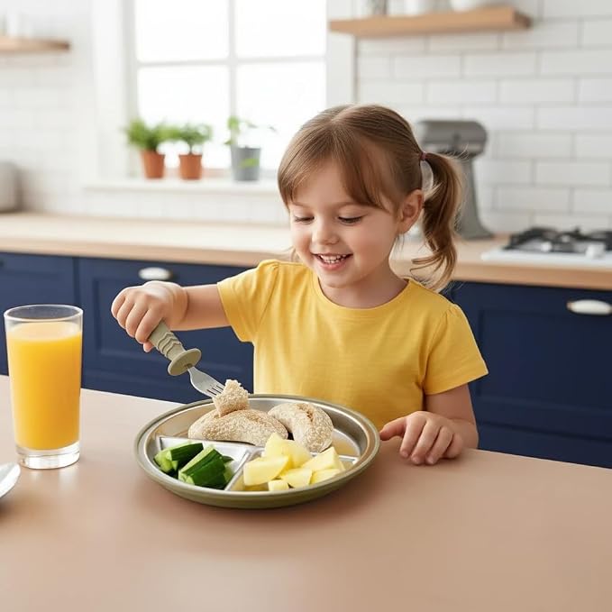 PandaEar 8PCS Baby Feeding Set ＆ 6 Pack Silicone Baby Spoons