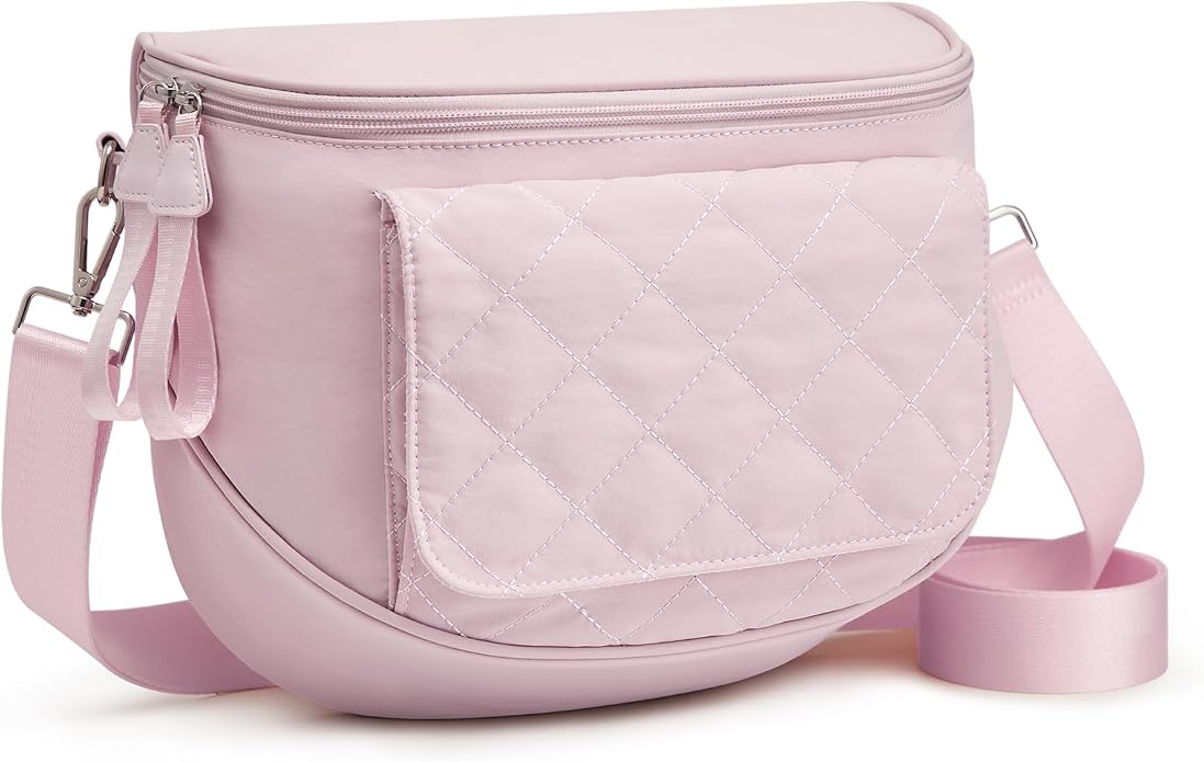 G4Free Small Diaper Bag with Portable Changing Pad Nylon Crossbody Purse Bum Bags with Wipe Pocket Women