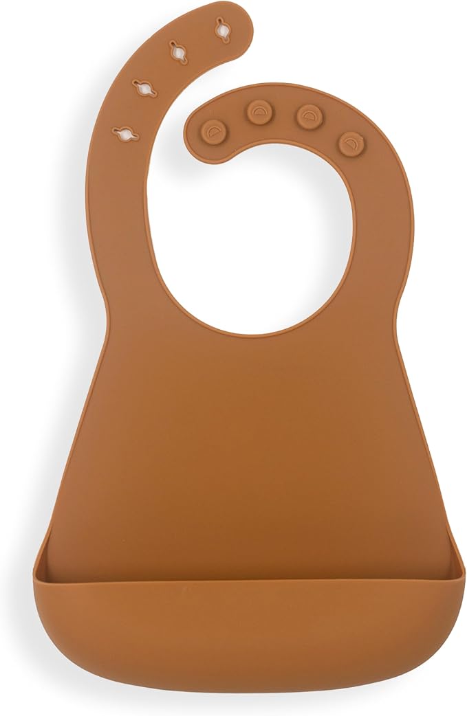 Yeah Baby Goods Silicone Baby Bib for Unrestricted Movement – Waterproof, Adjustable Toddler Silicone Bib with Food Catcher