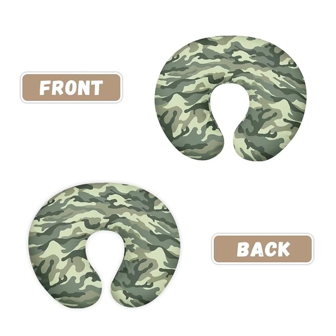 Camouflage Breast Feeding Pillow Covers, Ultra Soft Comfortable Slipcovers Stretchy Removable Cover for Breastfeeding Pillows for Baby Girl and Boy