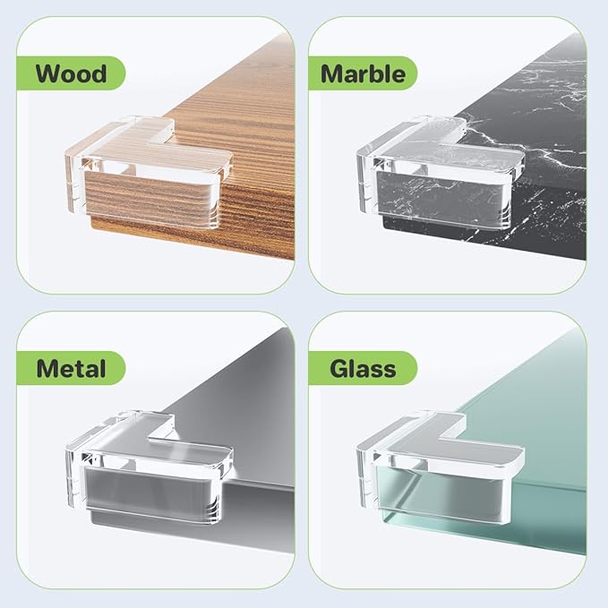 30 Pack Clear Baby Corner Protectors, L-Shaped & Spherical Furniture Edge Guards for Baby Proofing Soft PVC Table Corner Covers for Safety on Tables, Cabinets, Shelves ??Childproof Bumpers for Home