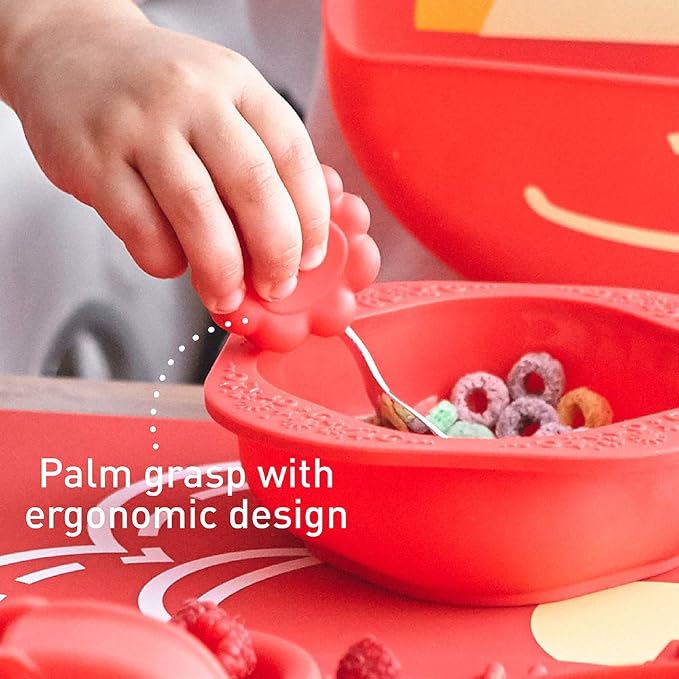 Toddler Utensils Spoon and Fork Set, Palm Grasp for Baby, BPA & Phthalate Free, Training Baby Utensils, 18 Month+