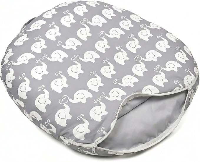 Ultra Soft Nursing Pillow Cover, Removable Breathable Cotton Slipcover for Breastfeeding & Maternity Support, Multifunctional Feeding Cushion Cover for Mom and Baby (JJ)