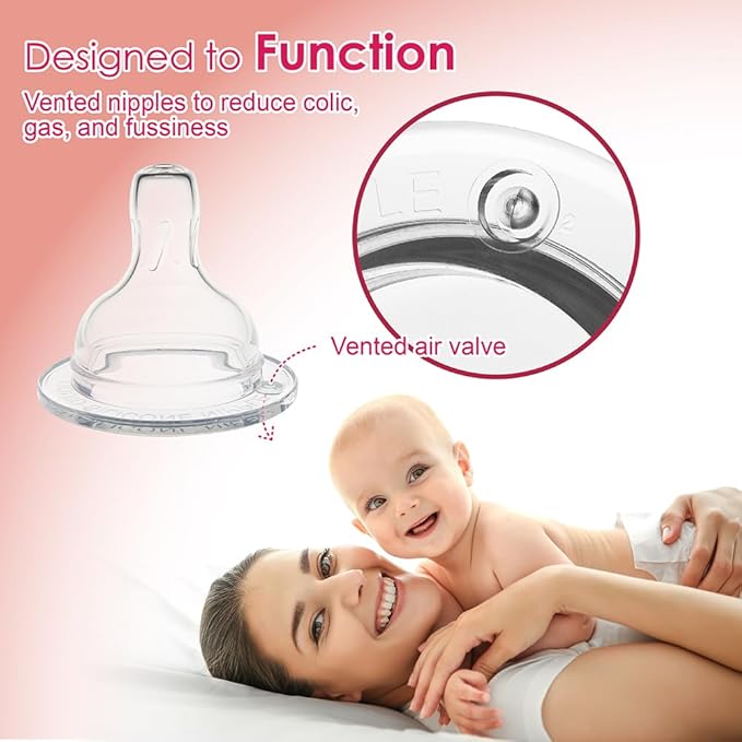 Nenesupply Feeding and Storage Bottles Collection for Spectra S1 S2 Motif Luna Breast Pumps 2 pc 9oz 280ml with Sealing Disc Anti Colic Feeding Breastmilk Storage Replace Spectra Bottles