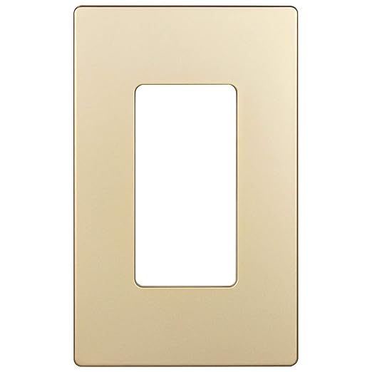 ENERLITES Elite Series Screwless Decorator Wall Plate Child Safe Outlet Cover, Gloss Finish, Size 1-Gang 4.68" H x 2.93" L, Unbreakable Polycarbonate Thermoplastic, SI8831-GD, Gold