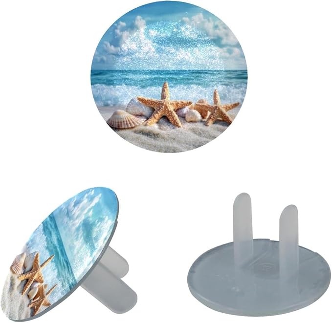 12 Packs Outlet Covers Baby Proofing, Safety Socket Covers for 2-Prong Power Wall Plates, Safety Plugs Protector Guard, Starfish